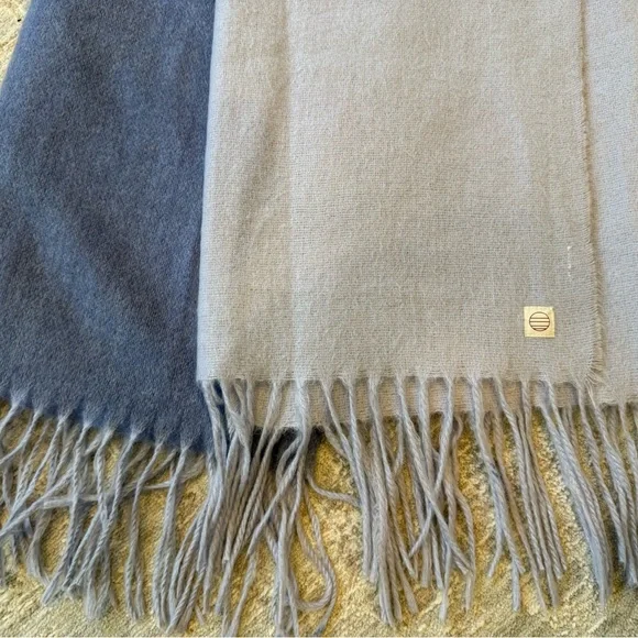 Marine Layer Two-Tone Purple Blanket Scarf - Picture 4 of 5